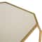 Glitzhome® Gold Metal Square Accent Table with Glass Top Set
